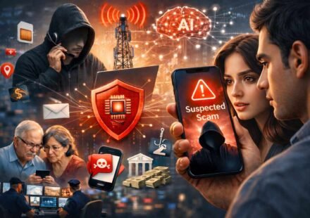 Airtel AI Fraud Alert: Suspected scam warning on phone